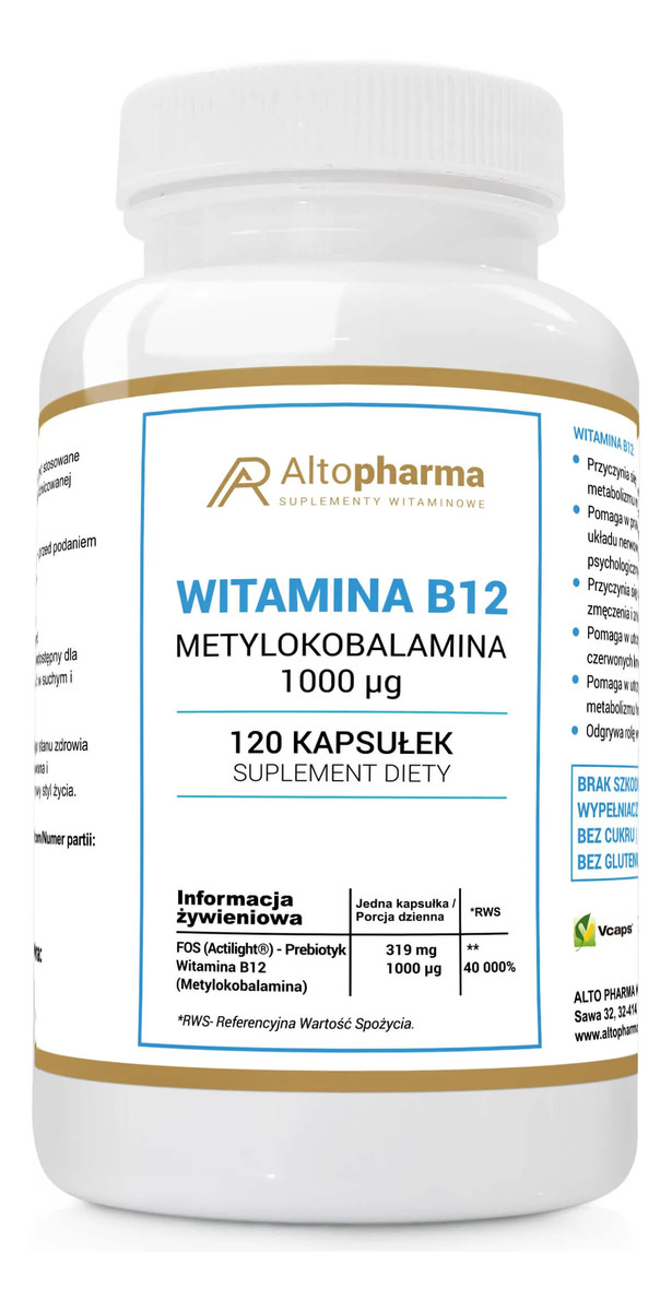 Witamina B12 Metylokobalamina suplement diety