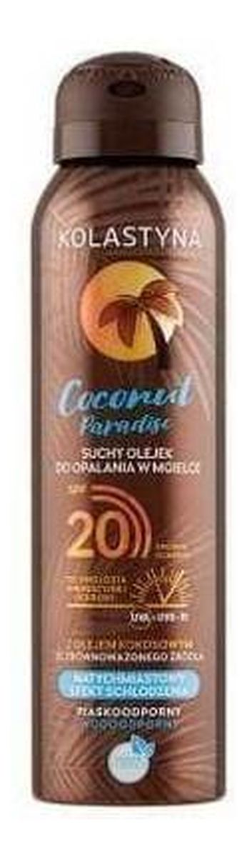 Suchy Olejek do opalania w mgiełce SPF20 - Coconut Paradise