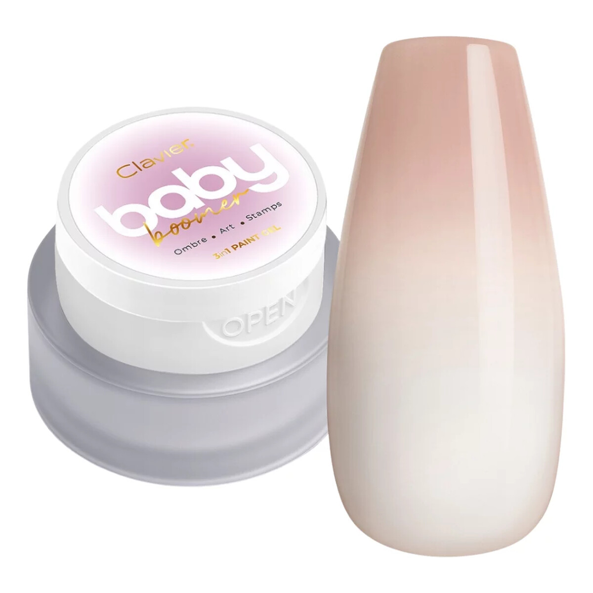 Clavier Baby Boomer Ombre żel do paznokci 3w1 3g