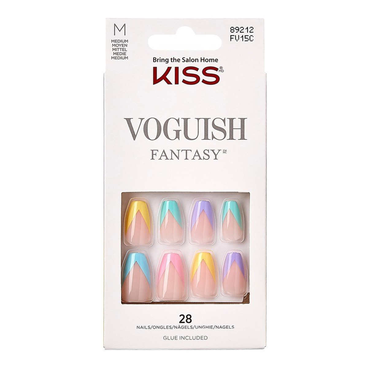 Kiss Sztuczne Paznokcie Voguish Fantasy - Candies (rozmiar M) 28szt.
