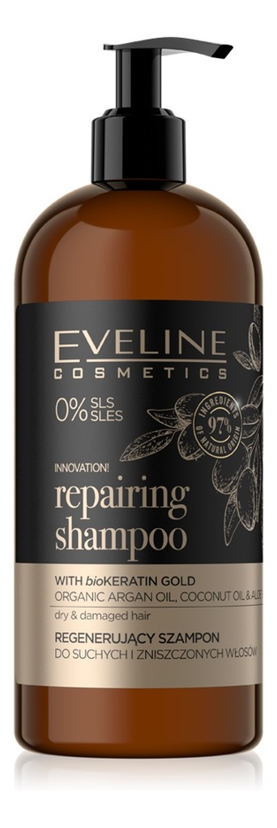 Organic gold repairing shampoo regenerujący szampon do włosów suchych i zniszczonych