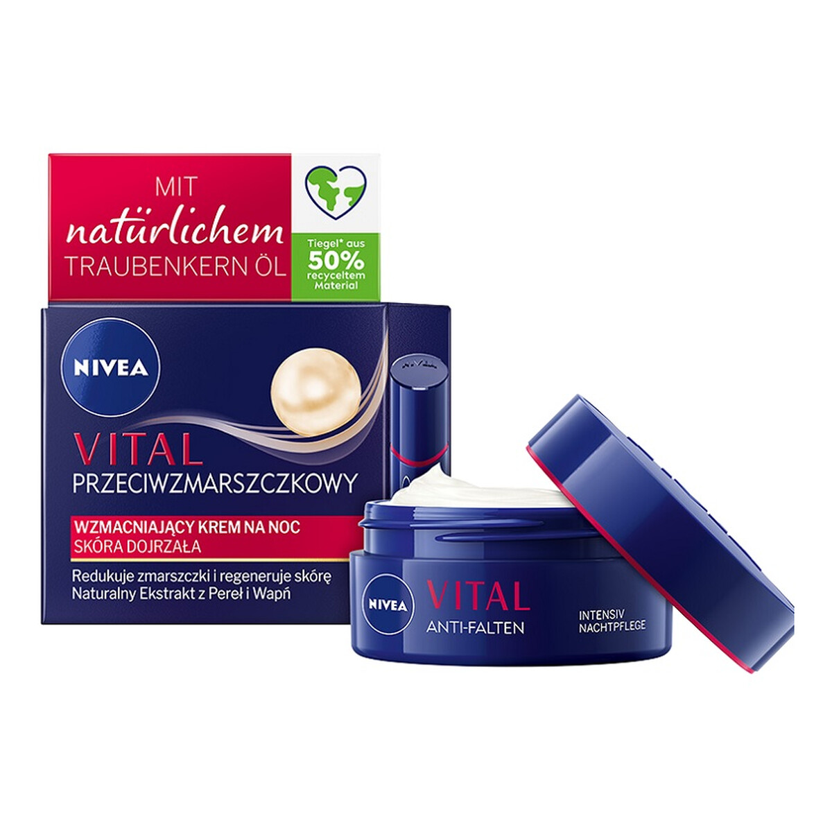 Nivea Vital Przeciwzmarszczkowy regenerujący Krem na noc 50ml