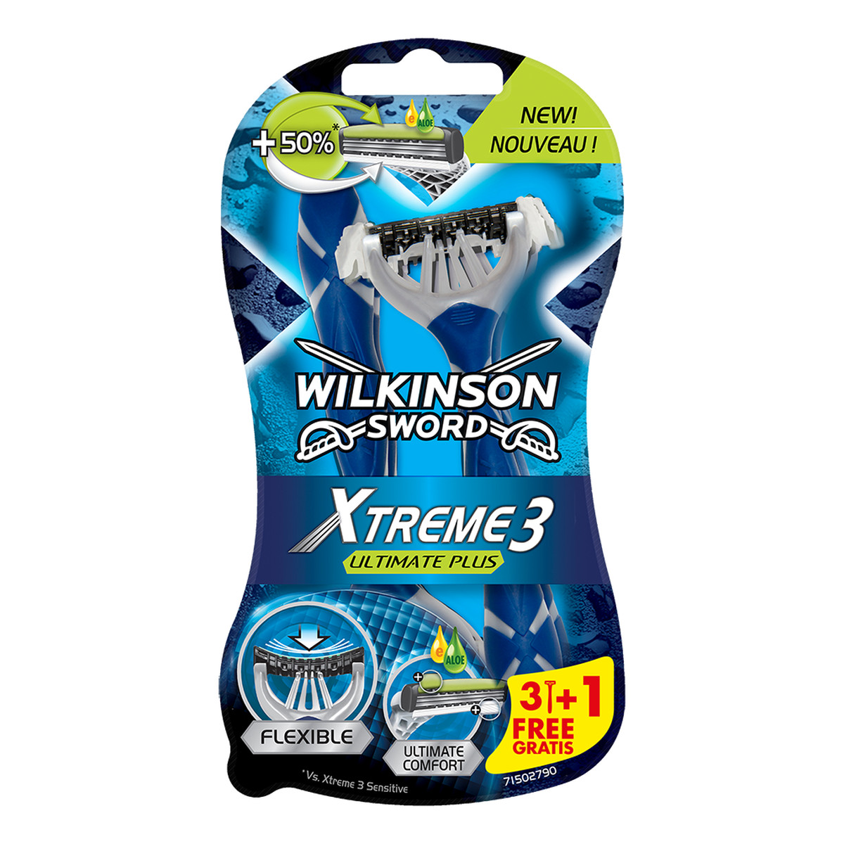 Wilkinson Ultimate Plus Xtreme 3 Maszynki Jednorazowe 3+1 szt. Gratis