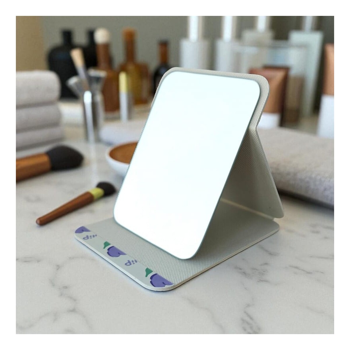 Ecarla Lusterko Kosmetyczne Z Ekoskóry, Otwierane