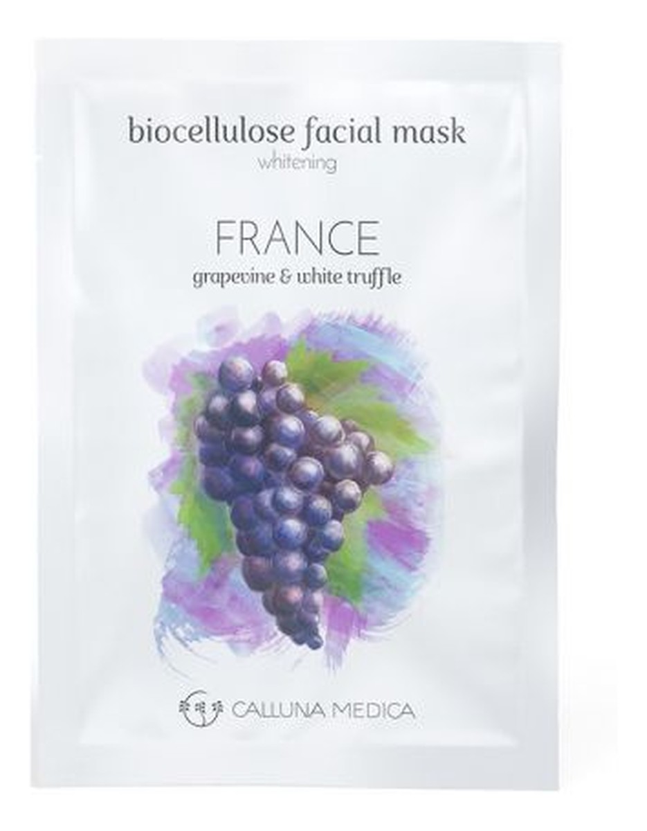 France Whitening Biocellulose Facial Mask wybielająca maseczka z biocelulozy Grapevine & White Truffle