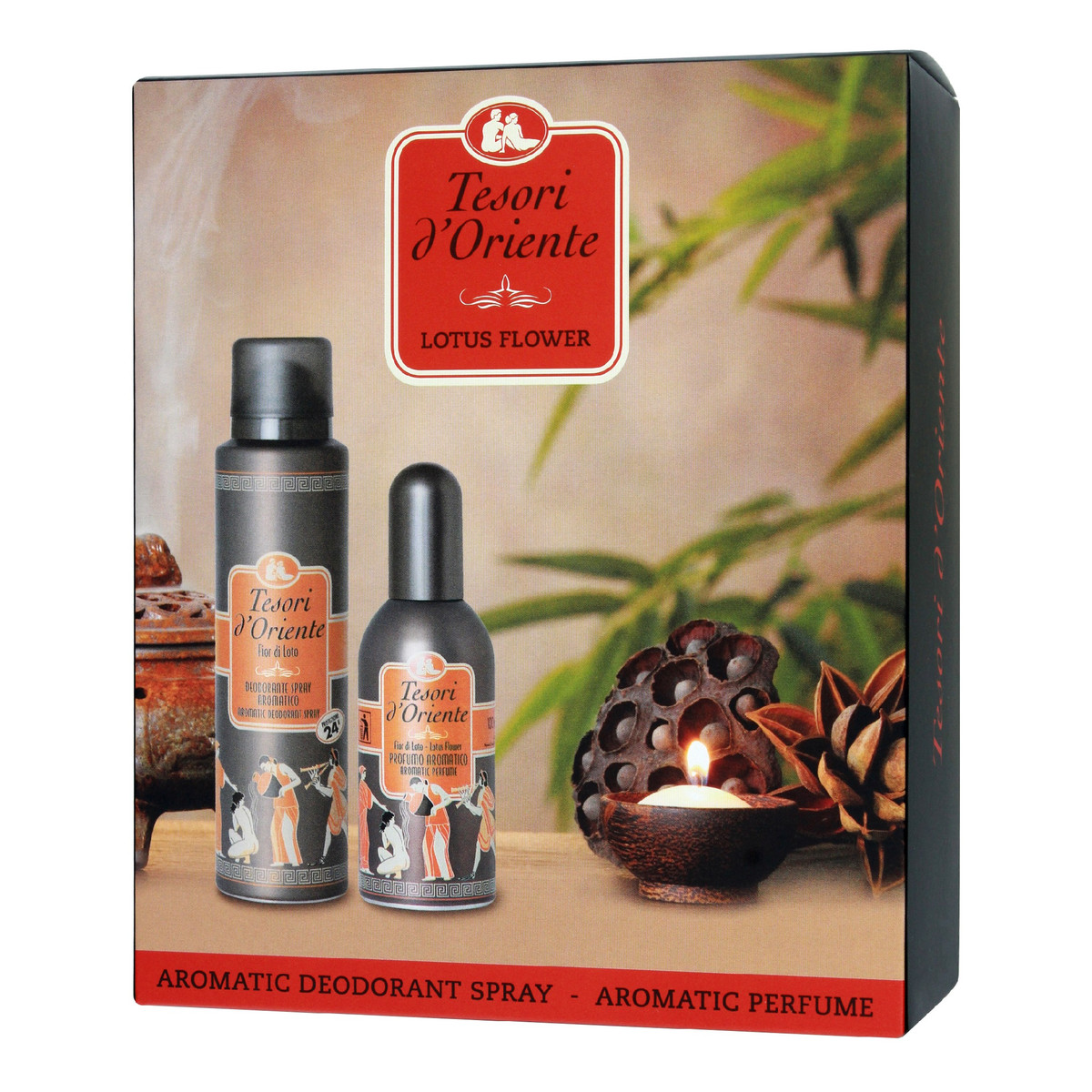 Tesori d'Oriente Lotus Flower Zestaw prezentowy Woda perfumowana 100 ml+ Dezodorant w sprayu 1 op. - szt. 150ml