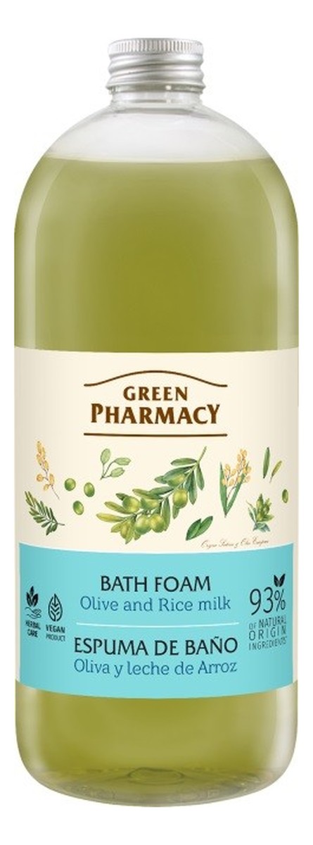 Green pharmacy pianka do kąpieli-oliwki & mleko ryżowe