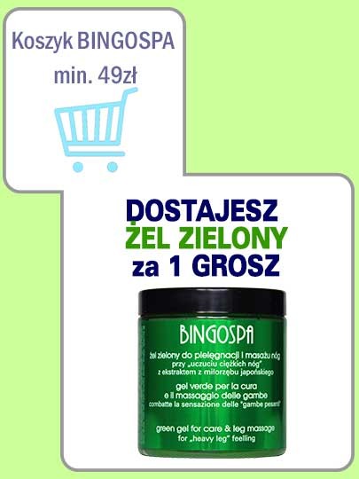Koszyk Bingospa min. 49zł | Bingospa żel do masażu GRATIS