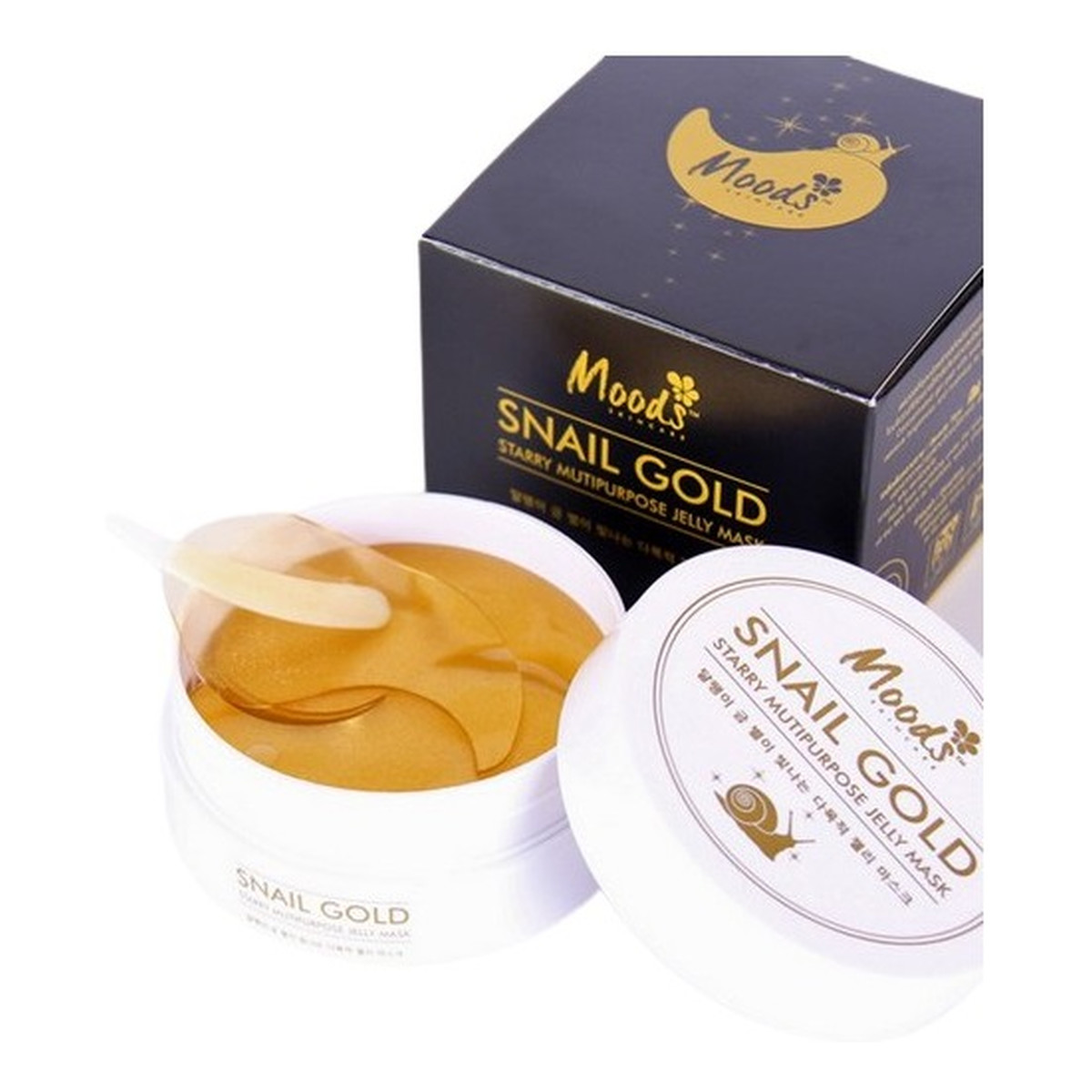 Moods Snail Gold Starry Multipurpose Jelly Mask Żelowe płatki pod oczy złoto ze śluzem ślimaka 60szt