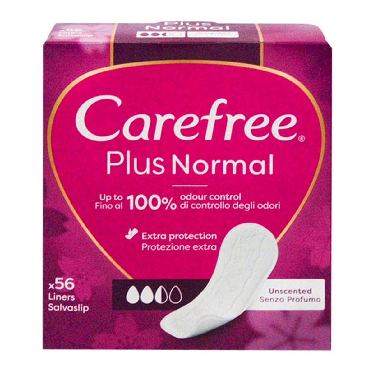 Carefree Plus Normal Wkładki higieniczne 56 sztuk