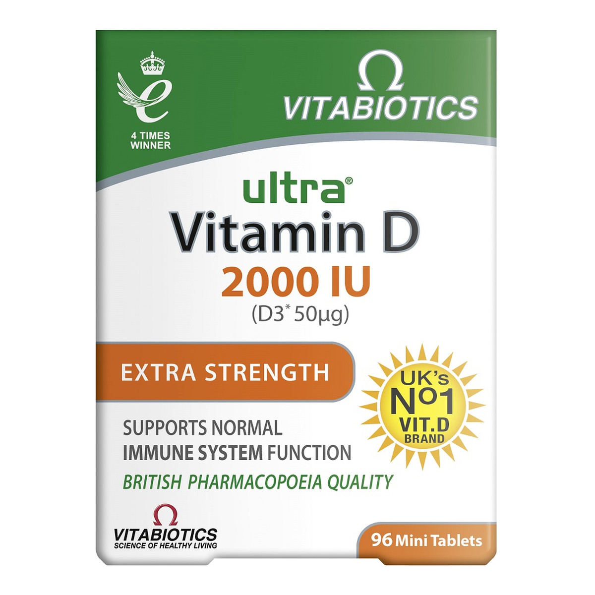 Vitabiotics Vitabiotics_ultra vitamin d 2000iu suplement diety 96 tabletek