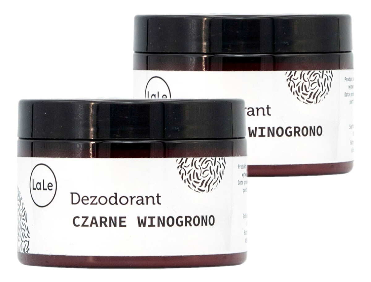 Dezodorant ekologiczny w kremie z olejkiem Czarne winogrono 2x150ml