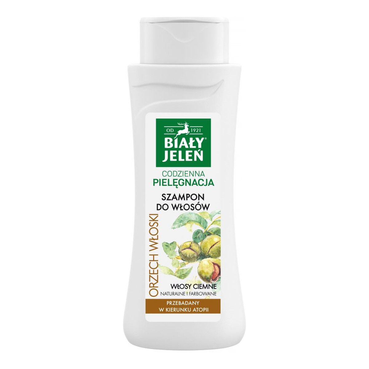 Biały Jeleń Szampon Do Włosów Ciemnych Naturalnych i Farbowanych Orzech Włoski 300ml