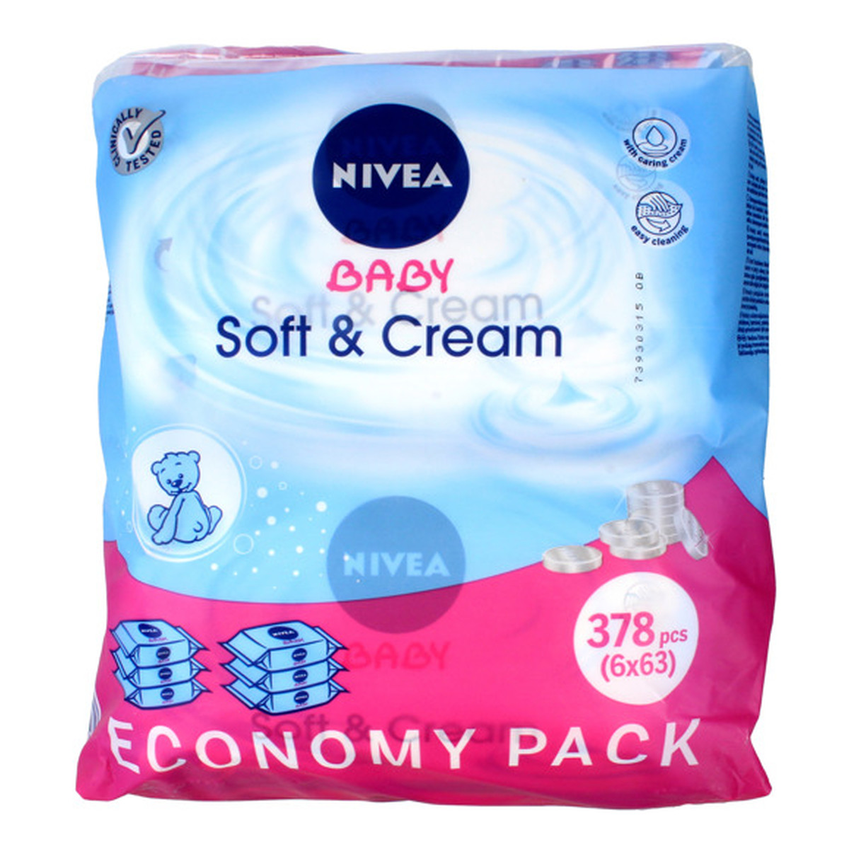 Nivea Baby Chusteczki Soft & Creme 6 x 63szt