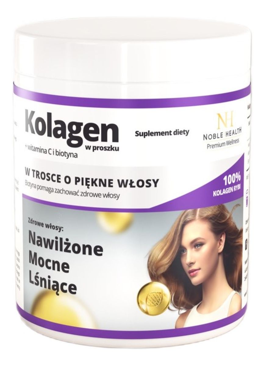 Kolagen + witamina c i biotyna w proszku suplement diety 100g