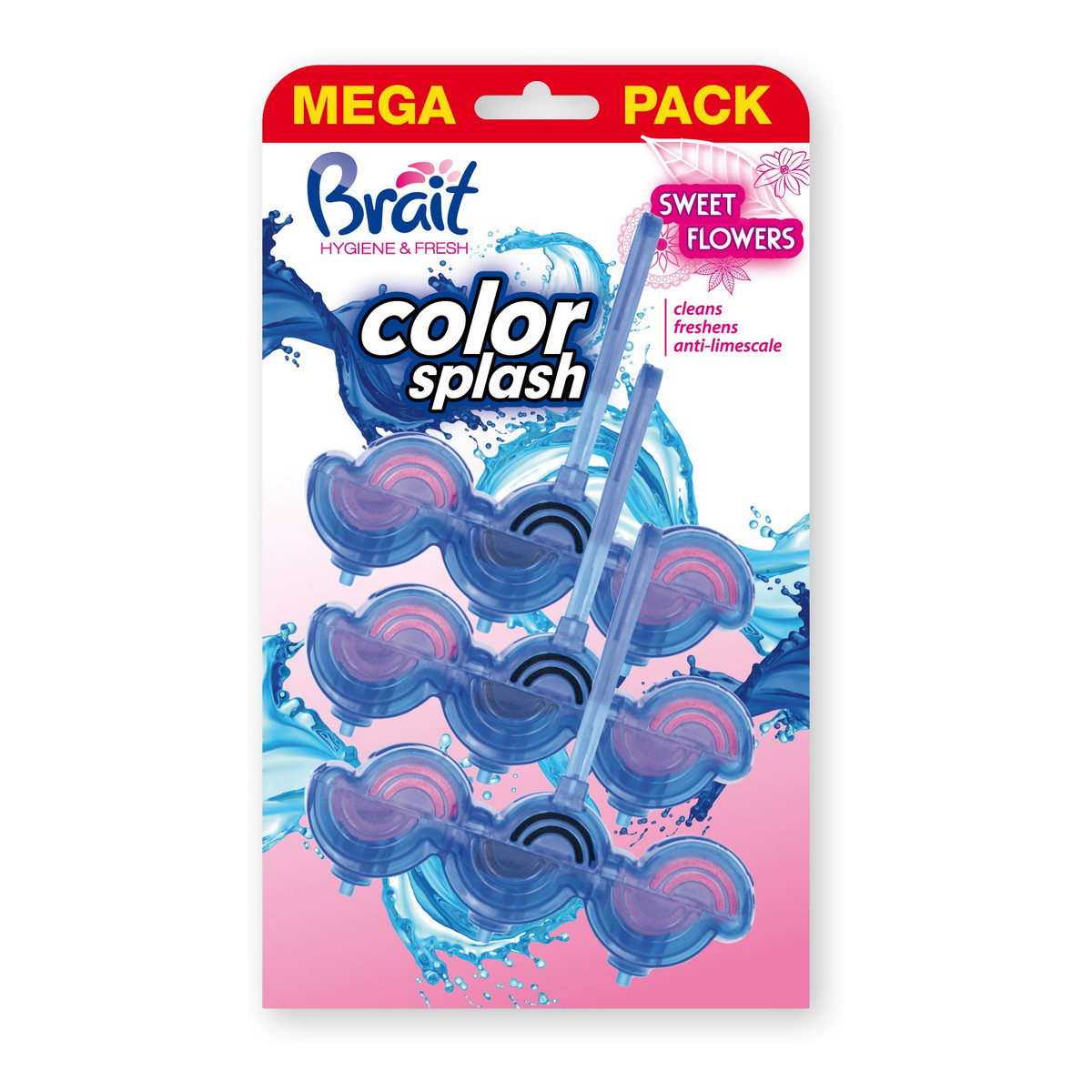 Brait Color Splash Kostka WC Sweet Flower 3szt. 45g