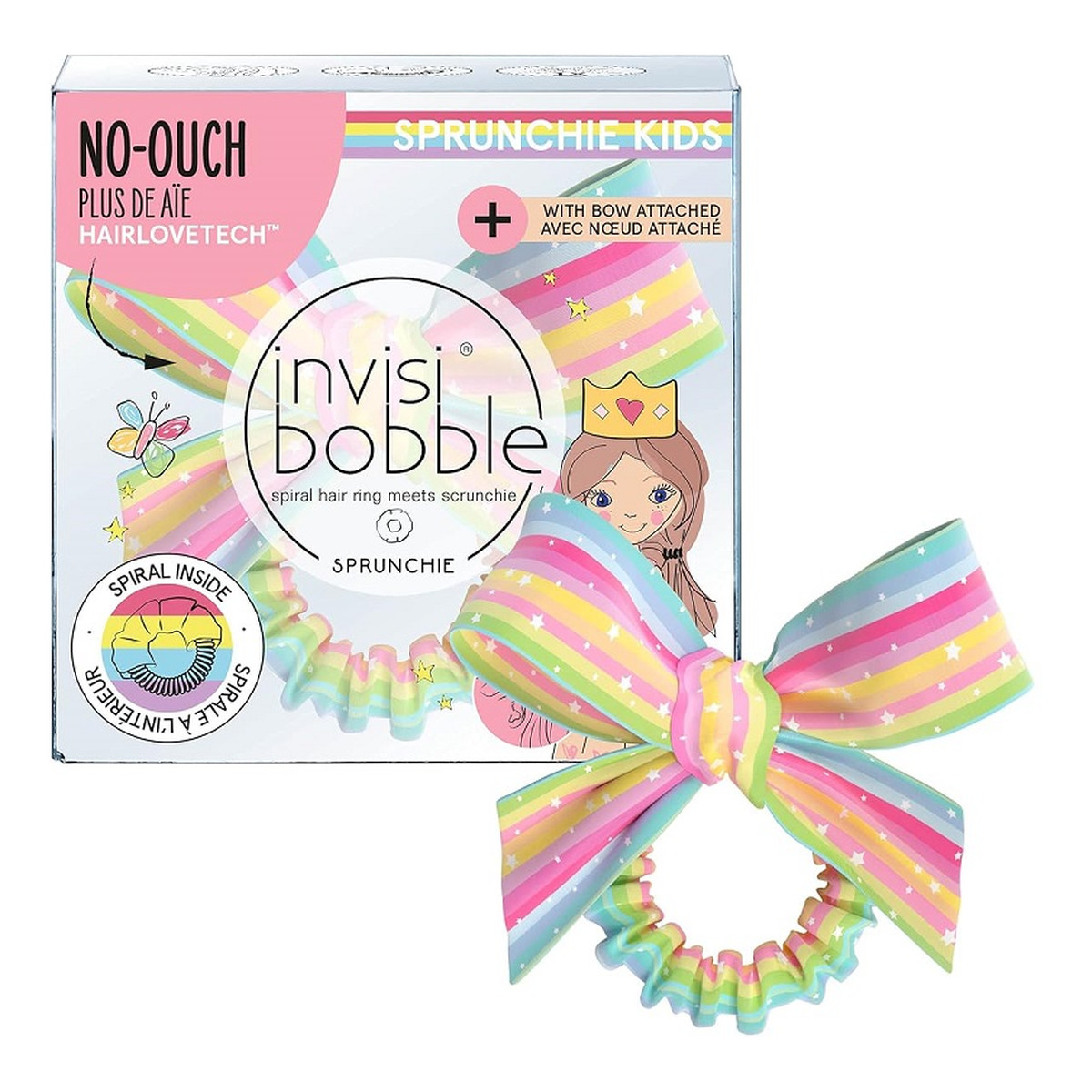 Invisibobble Kids sprunchie slim gumka do włosów let's chase rainbows