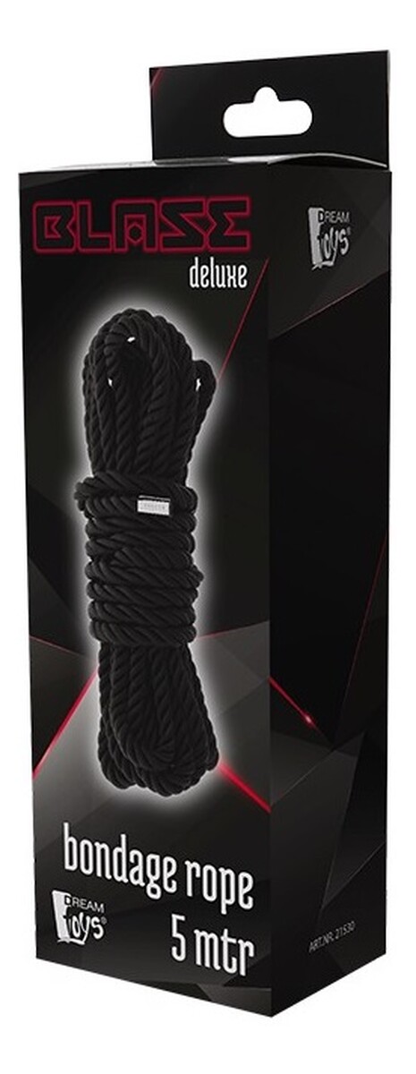 Blaze deluxe bondage rope lina do krępowania black 5m