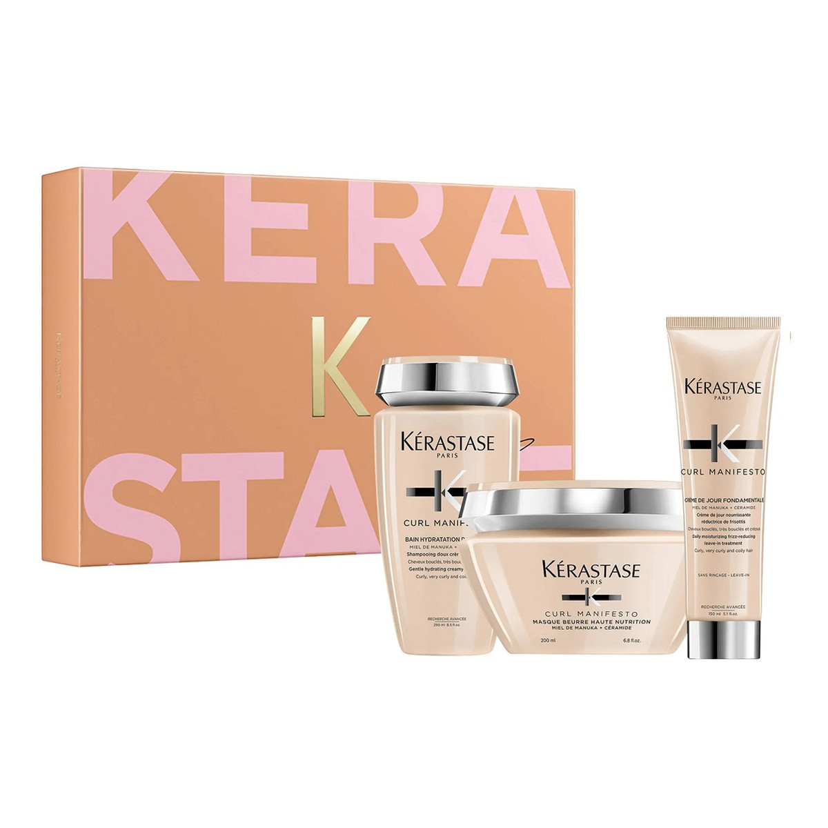 Kerastase Curl Manifesto Zestaw szampon do włosów 250ml + maska do włosów 200ml + nawilżający krem do loków 150ml