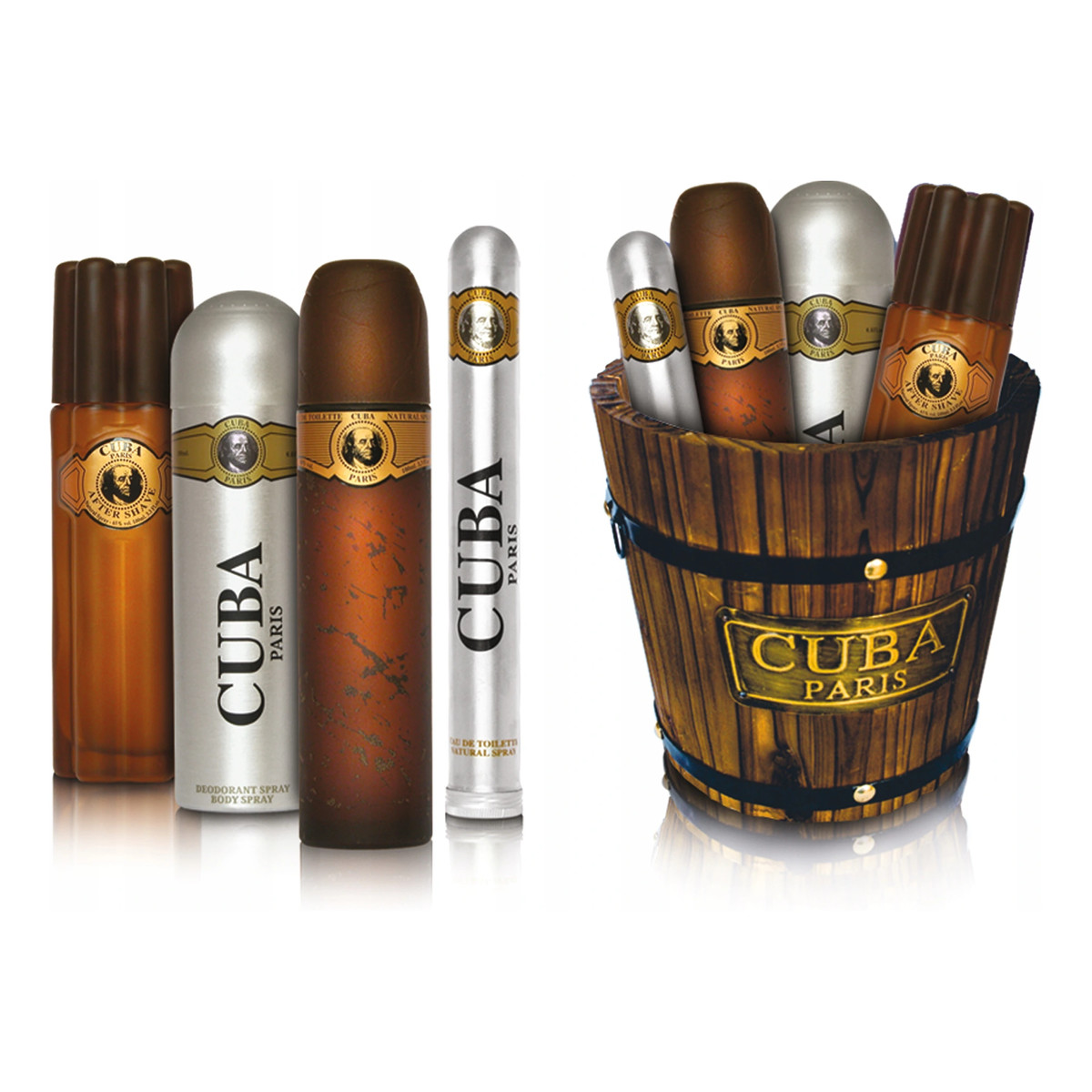 Cuba Gold Club Men Komplet Duże Wiaderko (woda toaletowa 100 ml + woda toaletowa 35 ml + dezodorant w sprayu 200 ml + woda po goleniu 100 ml)