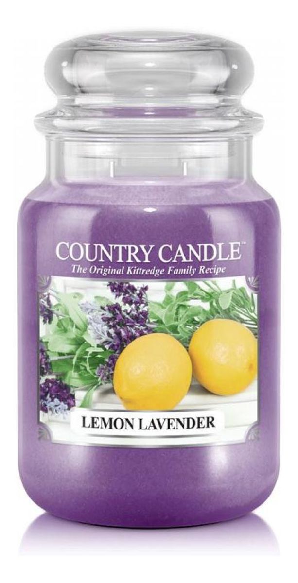 Duża świeca zapachowa z dwoma knotami lemon lavender