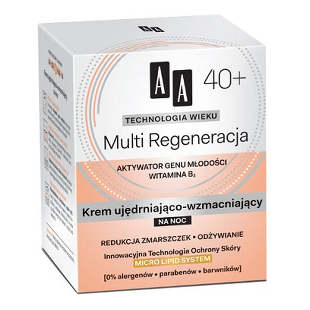 AA Technologia Wieku 40+ Multi Regeneracja Krem Ujędrniająco-Wzmacniający Na Noc 50ml
