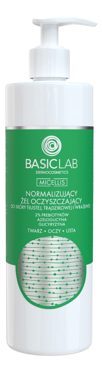 normalizujący Żel oczyszczający do skóry tłustej i wrażliwej 2% prebiotyków azeloglicyna & glicyryzyna