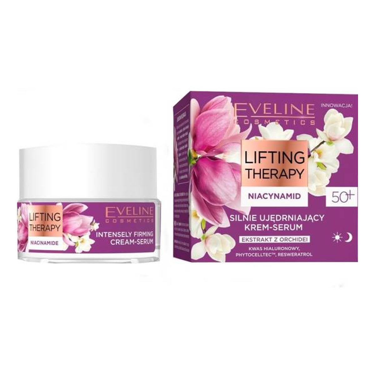 Eveline Lifting Therapy Niacynamid Silnie Ujędrniający Krem-serum 50+ 50ml