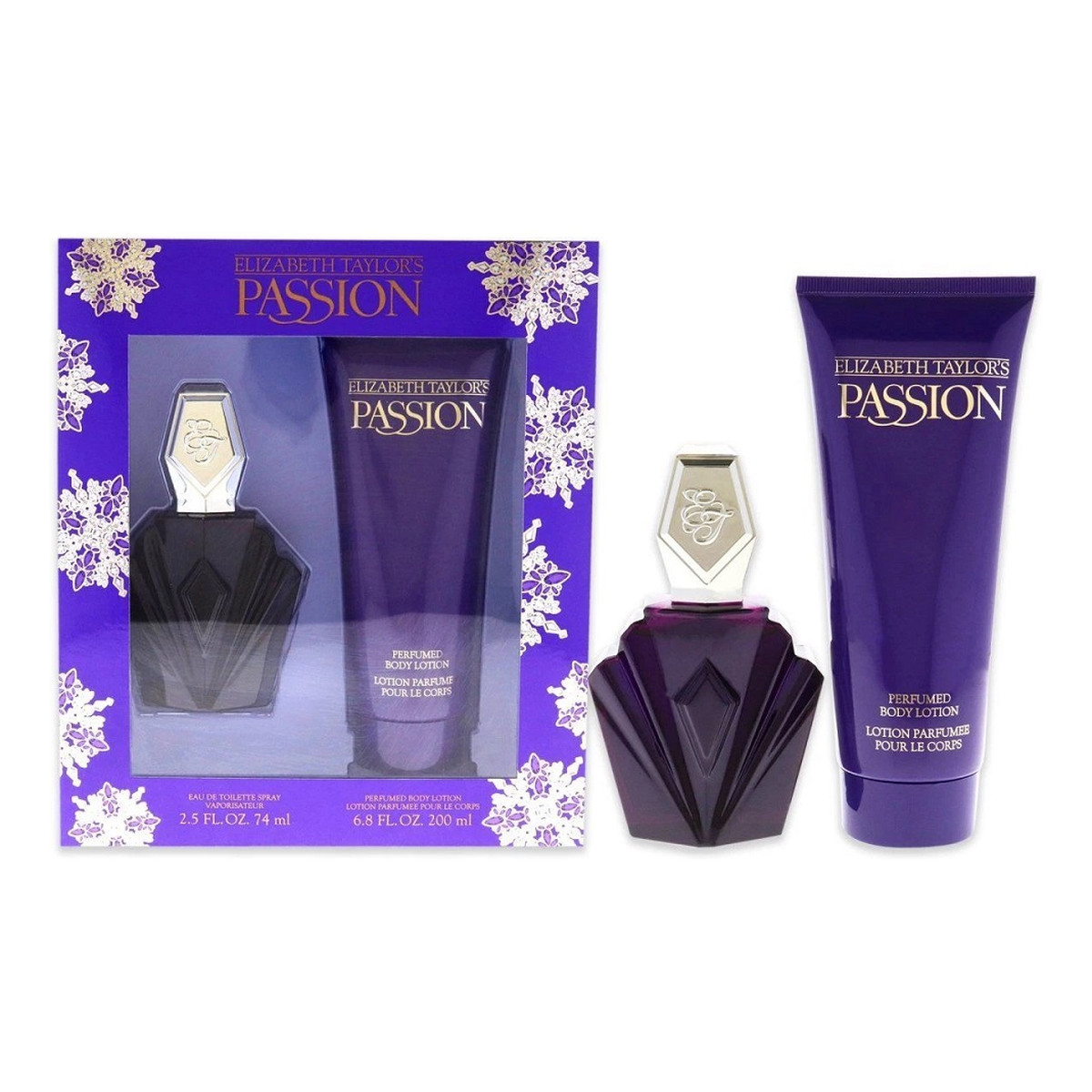 Elizabeth Taylor Passion zestaw woda toaletowa spray 74ml + balsam do ciała 200ml