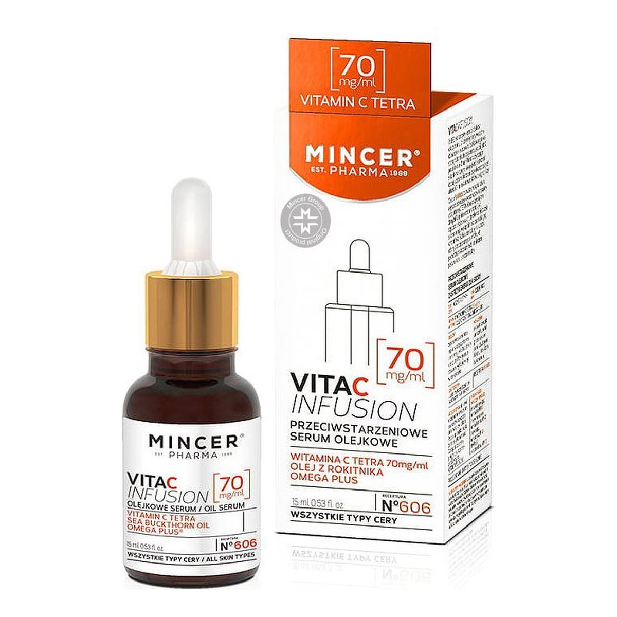 Mincer Pharma Vita C Infusion Przeciwstarzeniowe Serum Olejkowe No 606 15ml