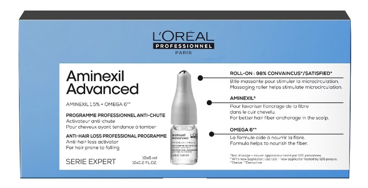 Serie expert aminexil advanced zaawansowana kuracja przeciw wypadaniu włosów 10x