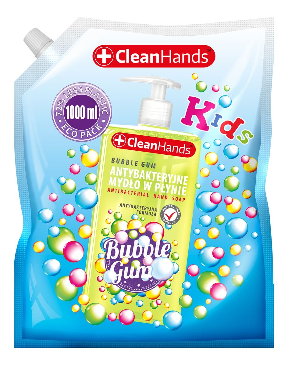 Mydło do rąk dla dzieci guma balonowa zapas 1000 ml