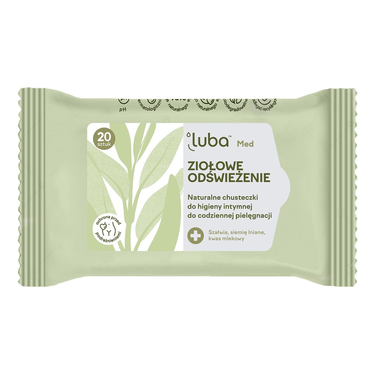 Luba Med ziołowe odświeżenie naturalne chusteczki do higieny intymnej 20szt.