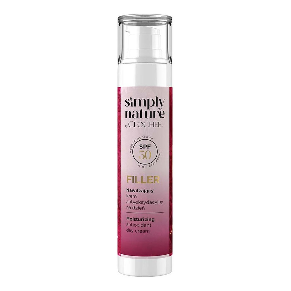 Clochee Simply Nature Filler nawilżający krem antyoksydacyjny na dzień SPF30 50ml
