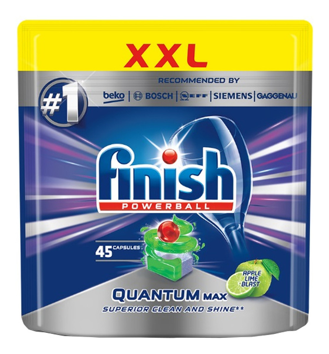 tabletki do mycia naczyń w zmywarkach Apple Lime Blast 45szt