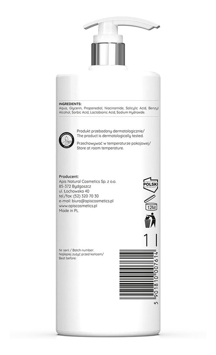 Hybrydowy roztwór z kwasem salicylowym, laktobionowym i niacynamidem