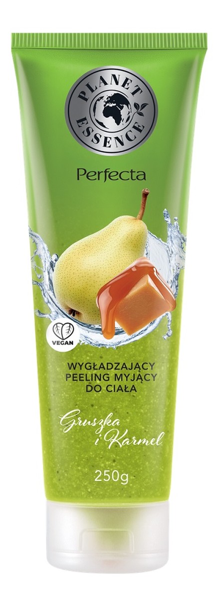 Planet essence wygładzający peeling myjący do ciała gruszka i karmel