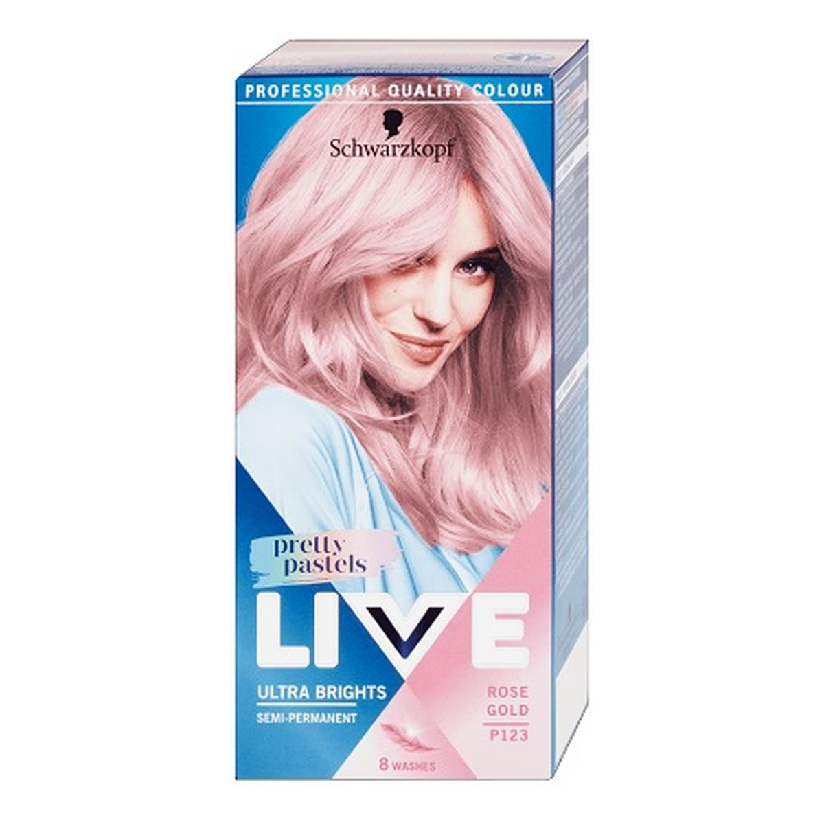 Schwarzkopf Live ultra brights pretty pastels farba do włosów do 8 myć p123 rose gold