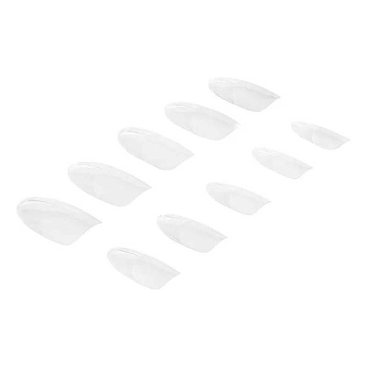 NeoNail Invisible Flexi Tips tipsy elastyczne do przedłużania paznokci 01 Clear Oval 300szt