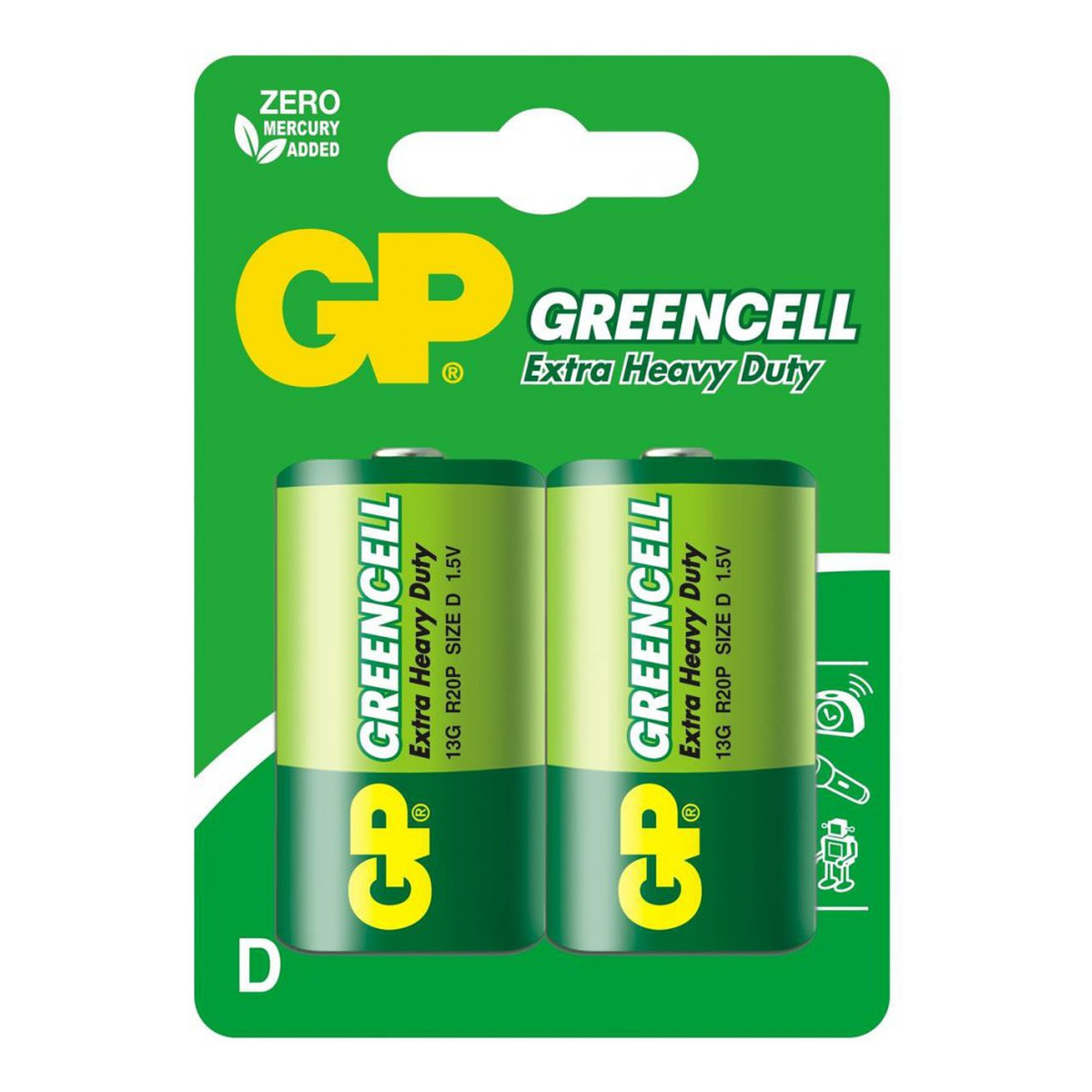 GP Battery Greencell Bateria cynkowo - chlorkowa D R20 (2) 13g