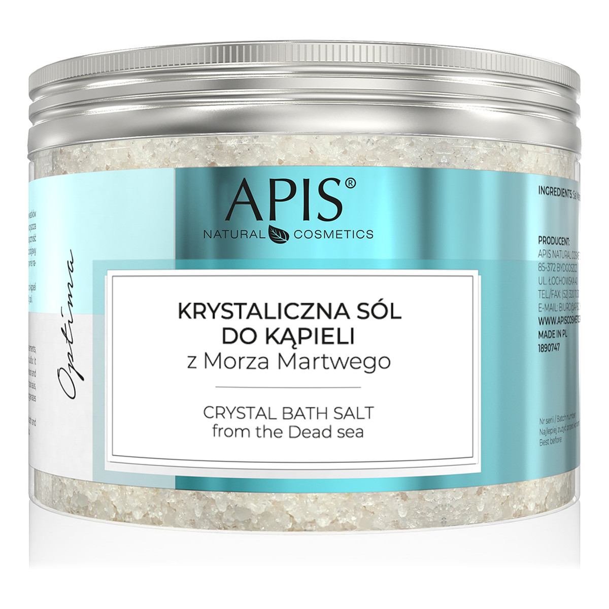 Apis Optima Sól krystaliczna do kąpieli z morza martwego, (APIS) 500g