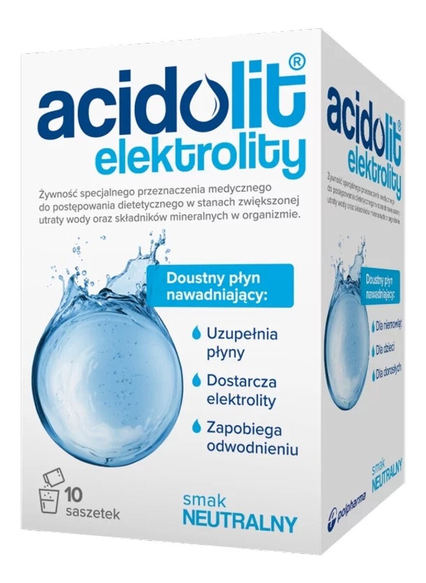 Elektrolity preparat nawadniający dla niemowląt i dorosłych 10 saszetek