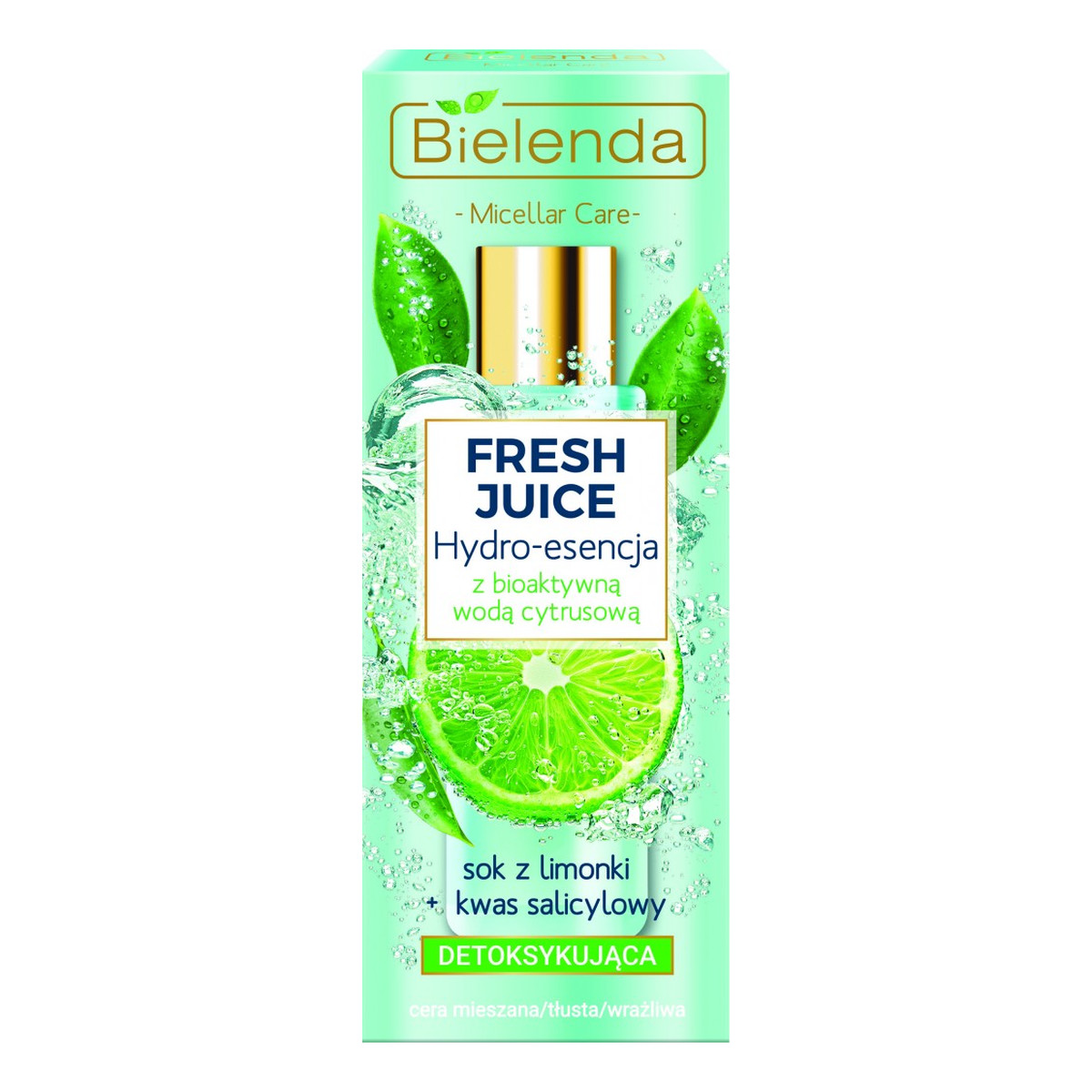 Bielenda Fresh Juice detoksykująca hydro-esencja do pielęgnacji twarzy Limonka 110ml