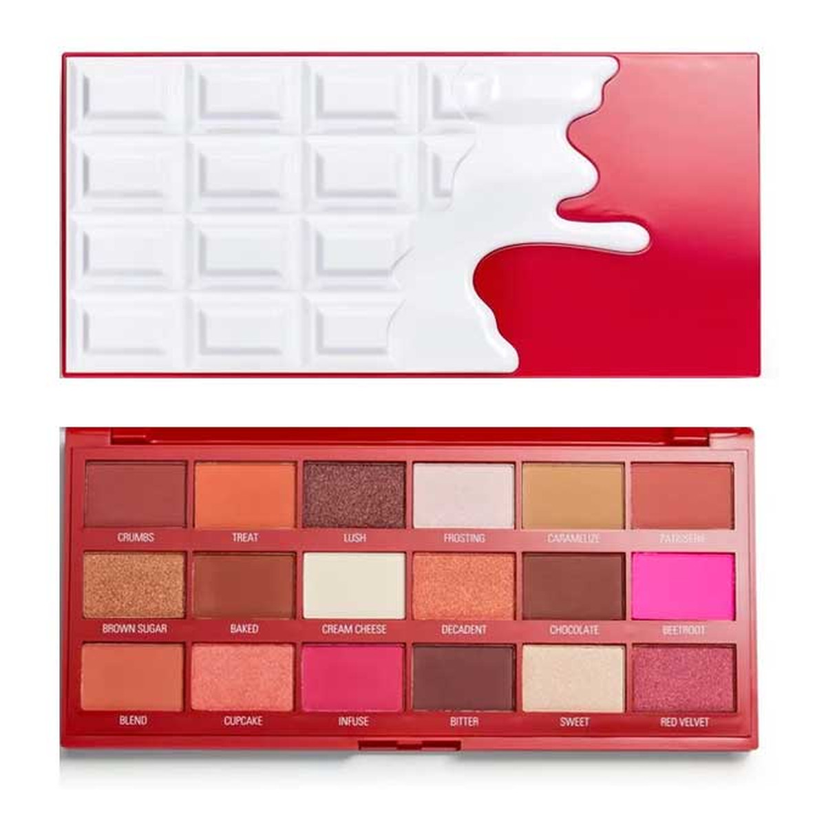 Makeup Revolution I Heart Revolution Chocolate Palette Paleta cieni do powiek Red Velvet