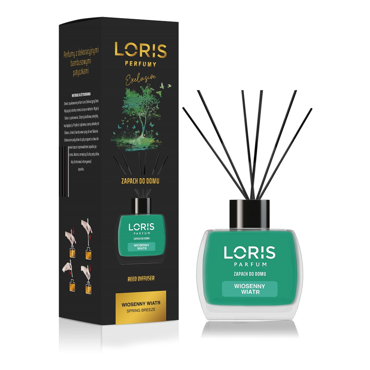 Loris Reed diffuser dyfuzor zapachowy z patyczkami wiosenny wiatr 120ml