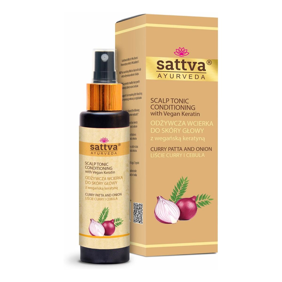 Sattva Scalp tonic wcierka do włosów curry patta & onion 100ml