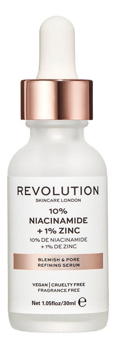 Skincare 10% Niacinamide + 1% Zinc Blemish & Pore Refining Serum wygładzające serum na rozszerzone pory do cery tłustej