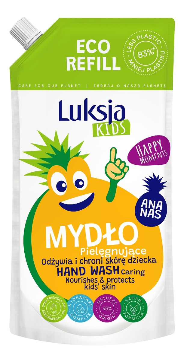 Pielęgnujące Mydło w płynie dla dzieci - Ananas zapas