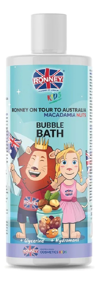Kids on tour to australia bubble bath delikatny płyn do kąpieli dla dzieci orzechy makadamia