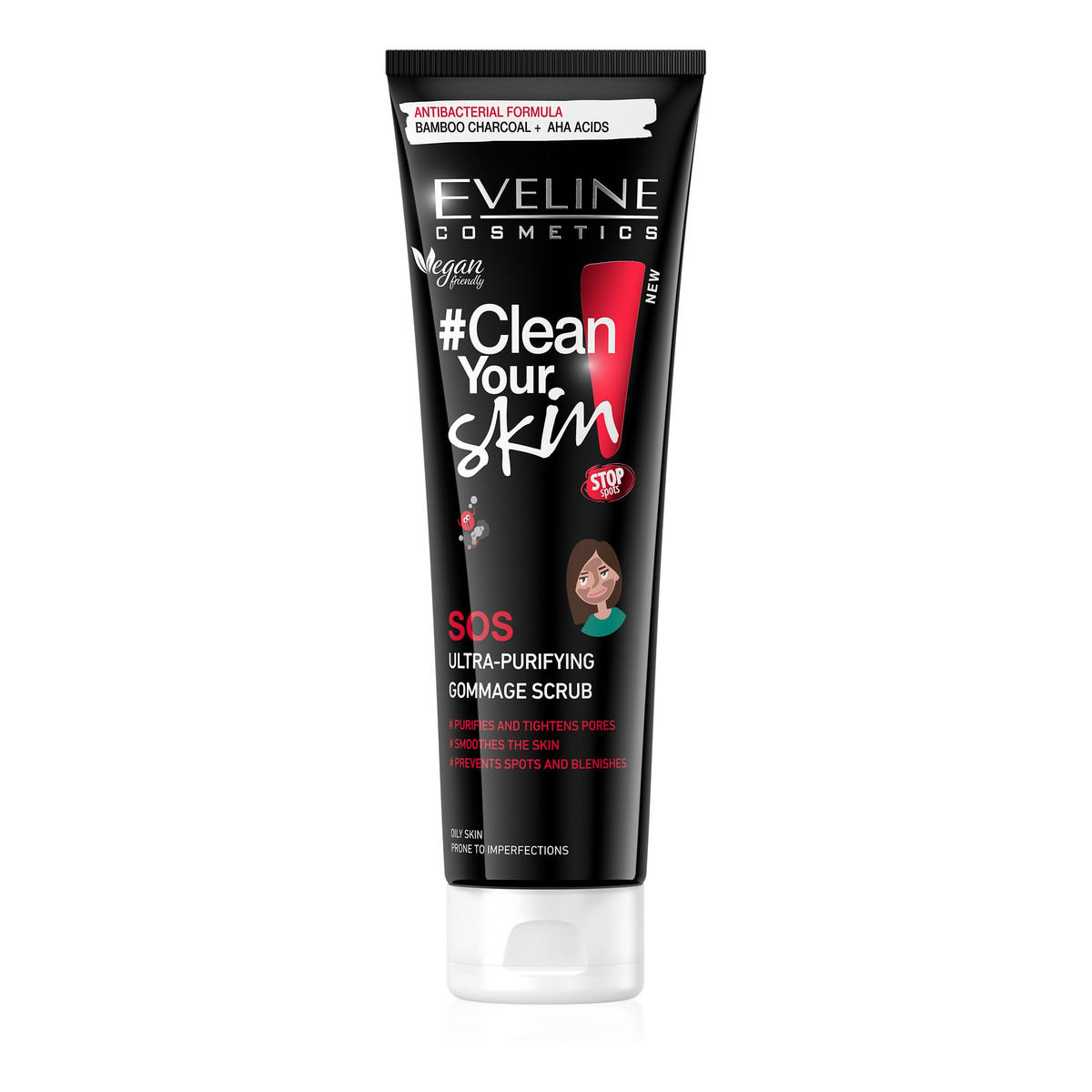 Eveline #Clean Your Skin Ultraoczyszczający Peeling do twarzy Gommage 100ml